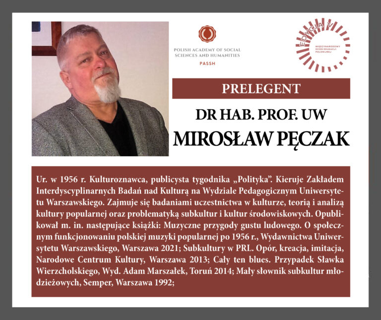 dr hab. Mirosław Pęczak, prof. UW